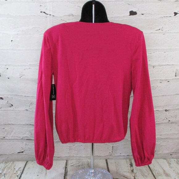 INC International Concepts Draped Surplice Pullover Top - Picture 4 of 7